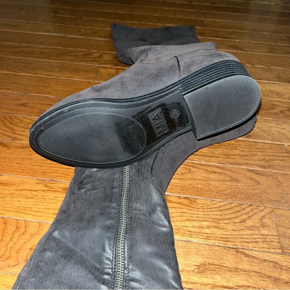MIA Black Carsyn Knee High Boot Faux Leather Women’s Size 5 Wide Width 5W